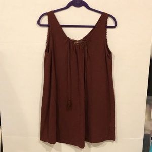 Roxy Sleeveless Maroon Shift Dress Sz S